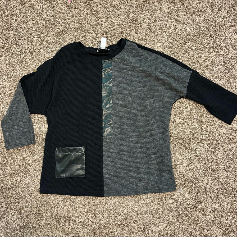 Joseph Ribkoff Black and Gray Sweater